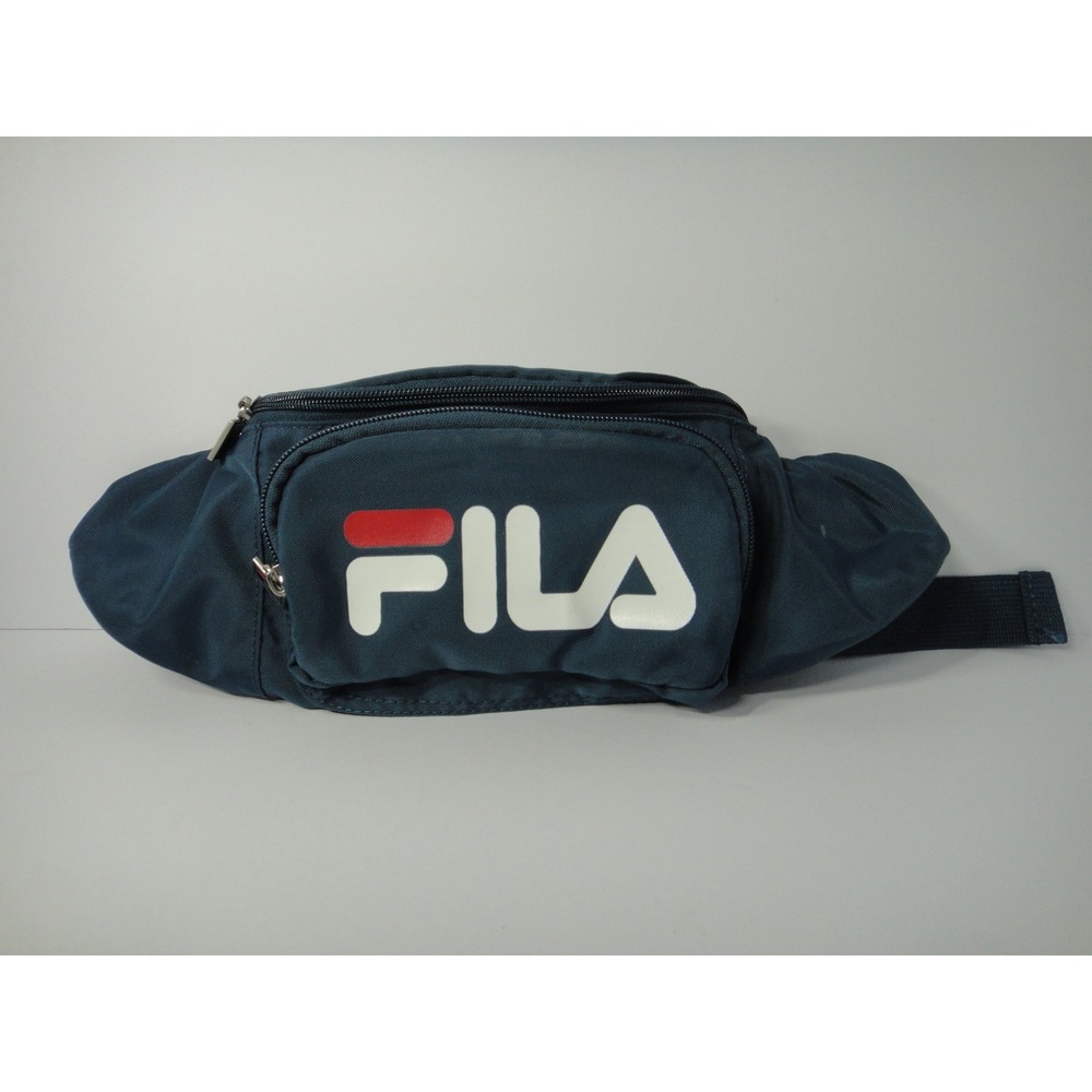 Fila Heritage Navy Blue Waist Bag Fanny Pack Adjustable Strap Logo Print Sport